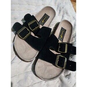 Resort Black And Tan Sandals Size 7